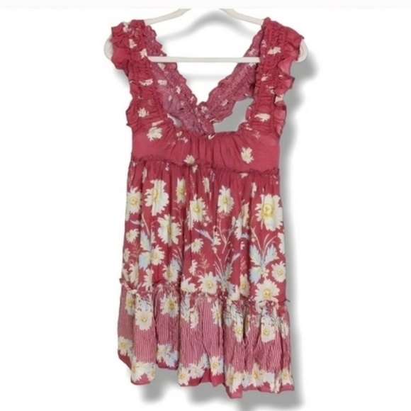 NWT Free People Bali Wild Daisy Slip Dress $88 Size Medium - Picture 4 of 7